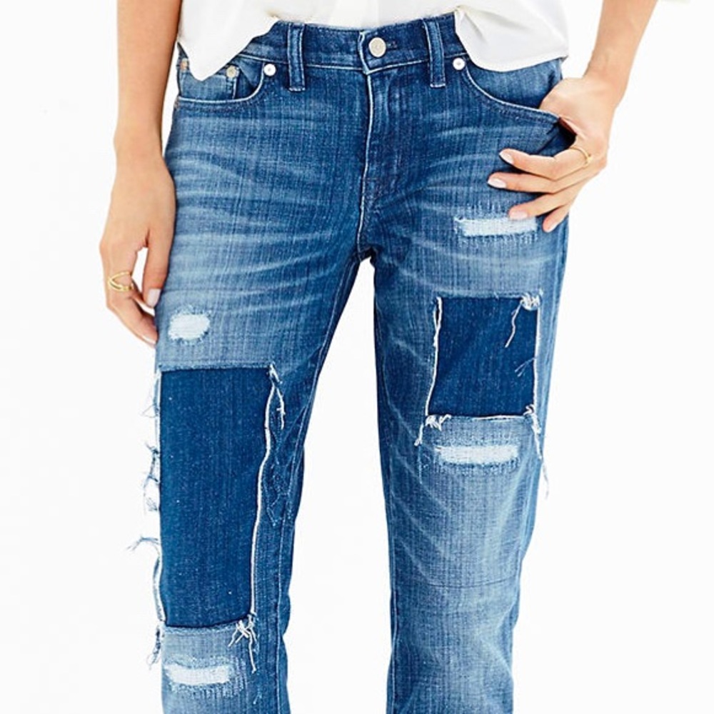 EUC Madewell Patched-Up slim boy jeans size 25